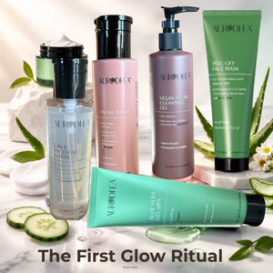 Veganes Teen Gesichtspflege Set ab 13 Jahren. 6 Bio-Produkte für unreine Haut mit Aloe Vera.